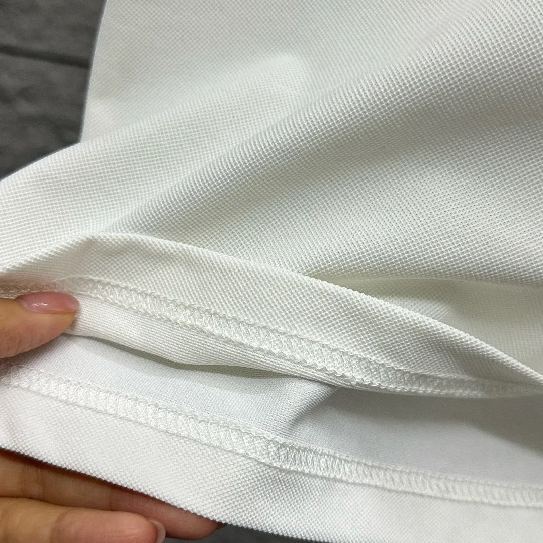 P150 Ralph Lauren POLO 2025 spring and summer new style simple logo letter embroidered pique fabric short-sleeved polo for men and women Size: M L XL 2XL 3XL Color: black white
